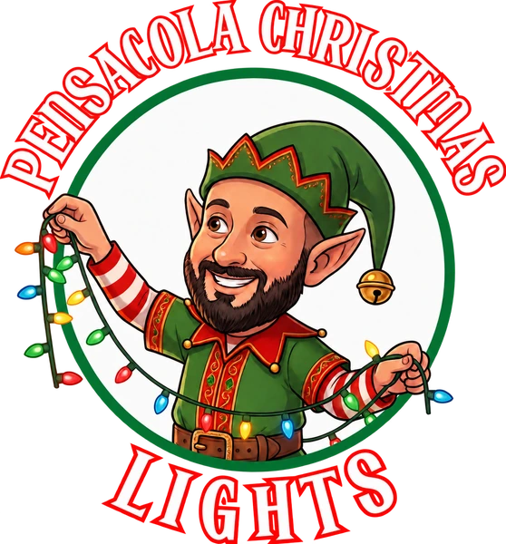 Pensacola Christmas Lights elf logo
